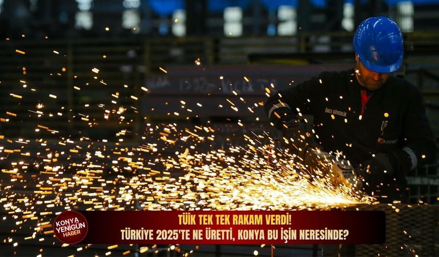 TÜİK tek tek rakam verdi! Türkiye 2025'te ne üretti, Konya bu işin neresinde?
