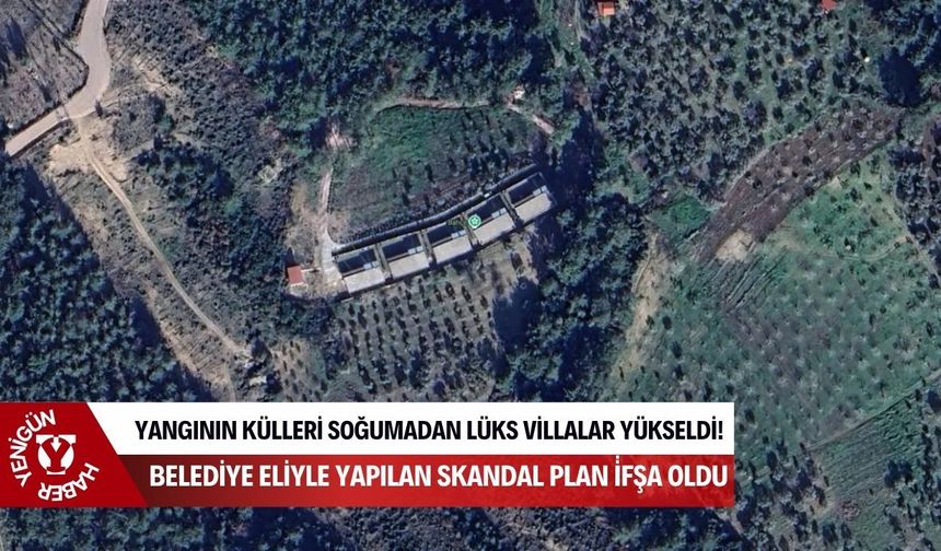 Yangının külleri soğumadan lüks villalar yükseldi! Belediye eliyle yapılan skandal plan i̇fşa oldu
