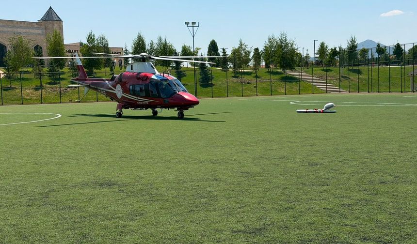 Konya’da zamana karşı yarış: Kalp krizi geçiren hasta için hava ambulansı havalandı!
