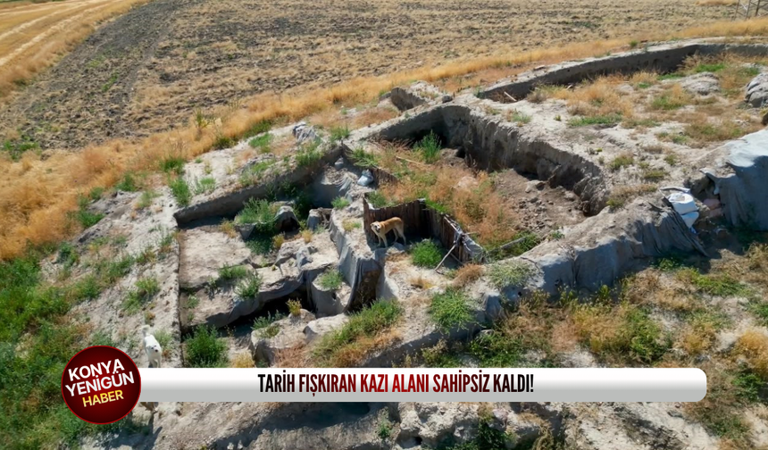 Tarih fışkıran kazı alanı sahipsiz kaldı!