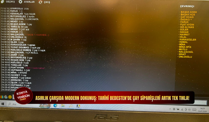 Asırlık çarşıda modern dokunuş: Tarihi Bedesten'de çay siparişleri artık tek tıkla!