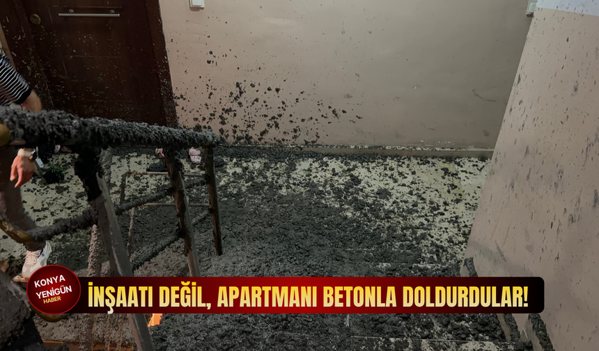 İnşaatı değil, apartmanı betonla doldurdular!