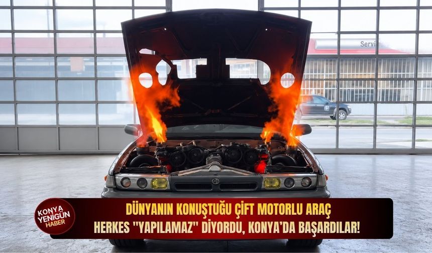 Herkes "yapılamaz" diyordu, Konya’da başardılar! Dünyanın konuştuğu çift motorlu araç