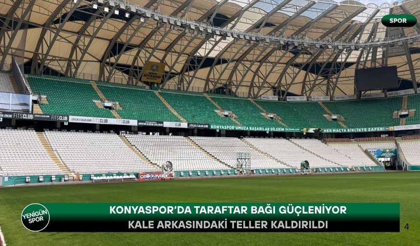 MEDAŞ Konya Büyükşehir Stadyumu’nda önemli değişiklik: Kale arkasındaki teller kaldırıldı