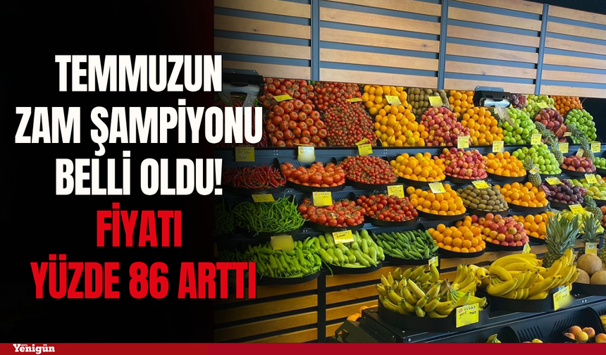 Temmuzun zam şampiyonu belli oldu! Fiyatı yüzde 86 arttı