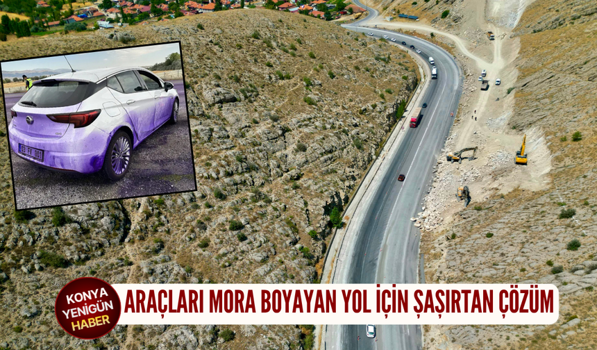 Araçları mora boyayan yol için şaşırtan çözüm: 5 kilometre asfalt kazındı