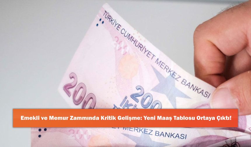 Emekli ve Memur Zammında Kritik Gelişme: Yeni Maaş Tablosu Ortaya Çıktı!