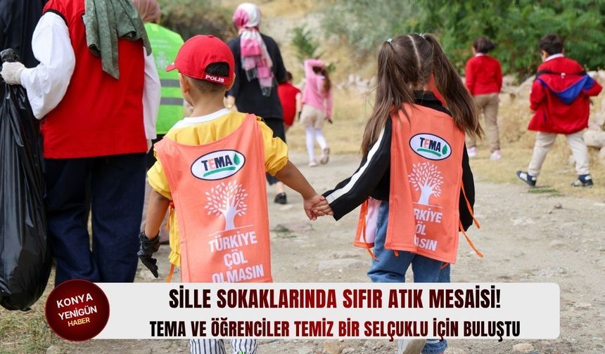 TEMA ve öğrenciler temiz bir Selçuklu i̇çin buluştu