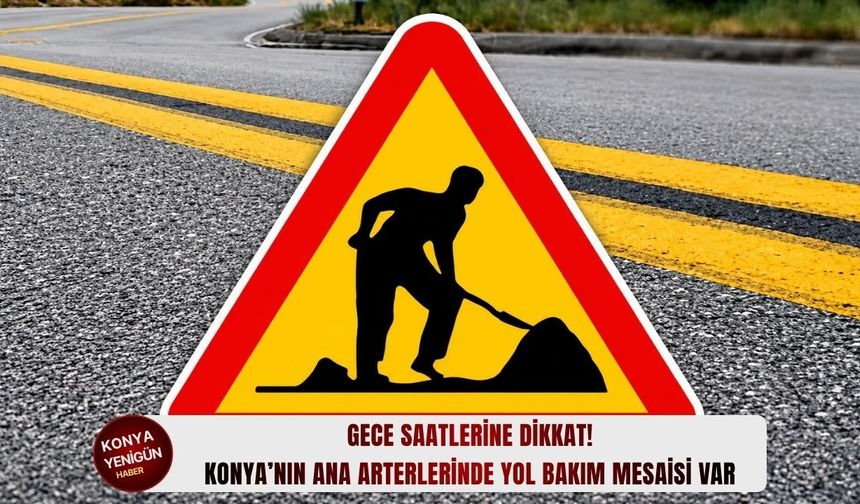 Konya’nın ana arterlerinde yol bakım mesaisi var