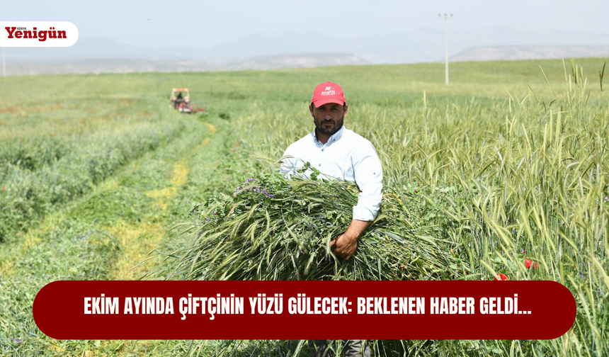 Ekim ayında çiftçinin yüzü gülecek: Beklenen haber geldi…