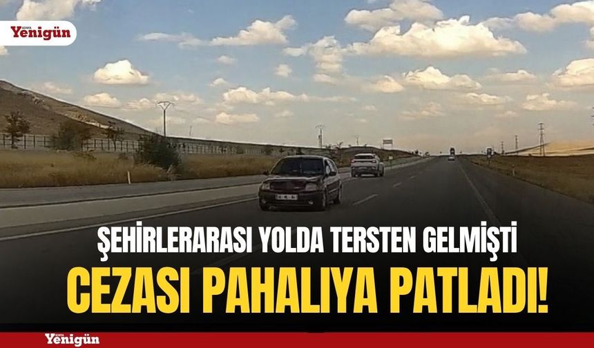 Konya-Aksaray Yolunda ters yönden gelen sürücü emniyetten kaçamadı!