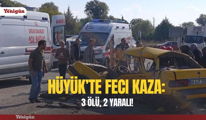 Konya Hüyük’te feci kaza: 2 Ölü, 2 Yaralı!