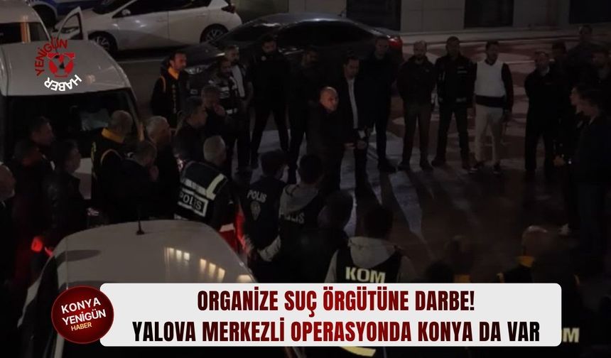 Organize suç örgütüne darbe! Yalova merkezli operasyonda Konya da var