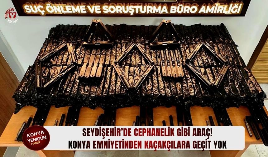 Seydişehir’de cephanelik gibi araç! Konya emniyetinden kaçakçılara geçit yok