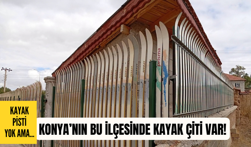 Konya’nın bu ilçesinde kayak pisti yok, kayak çiti var!