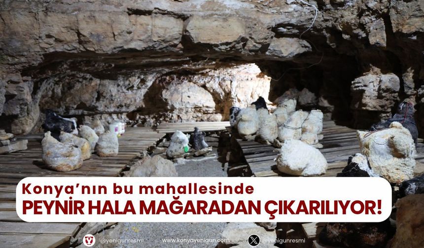 Konya’nın bu mahallesinde peynirler hala mağaradan çıkarılıyor!