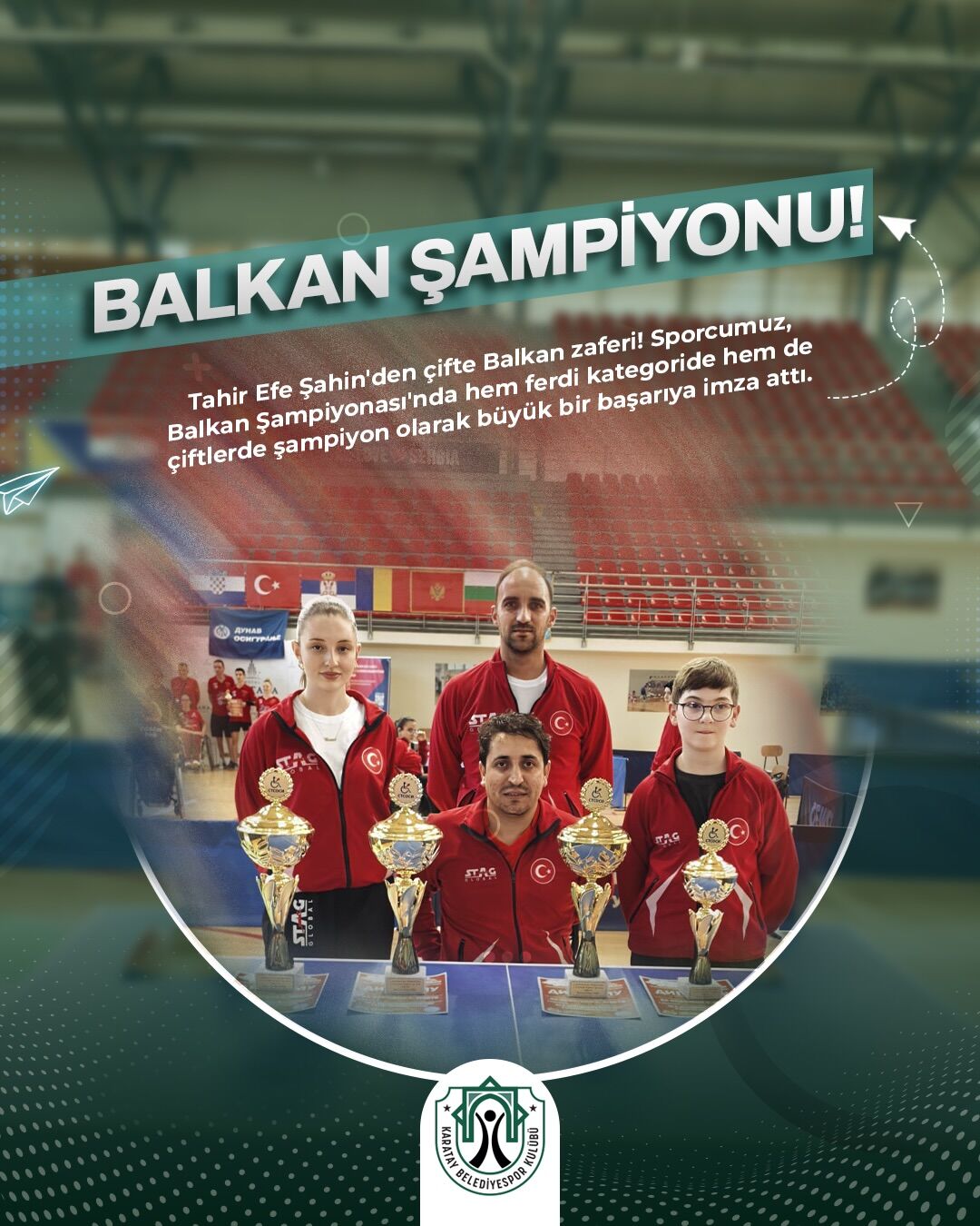 Balkan Şampiyonu Tahir Efe Şahin! 🏆🇹🇷8 11 Haziran’da Belgrad Sırbistan’da Düzenlenen Para Mas (1)