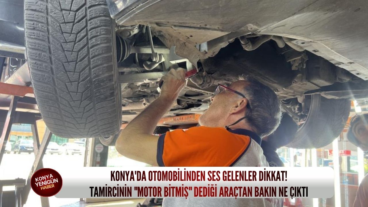 Konya'da otomobilinden ses gelenler dikkat! Tamircinin "motor bitmiş" dediği araçtan bakın ne çıktı