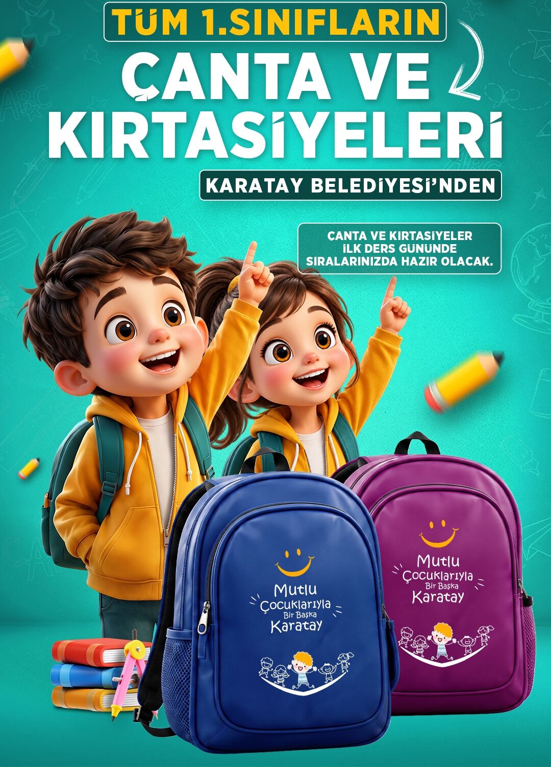 Karatay’da 9 Bi̇n Öğrenci̇ye Çanta Ve Kirtasi̇ye Seti̇ Hedi̇yesi̇ (2)