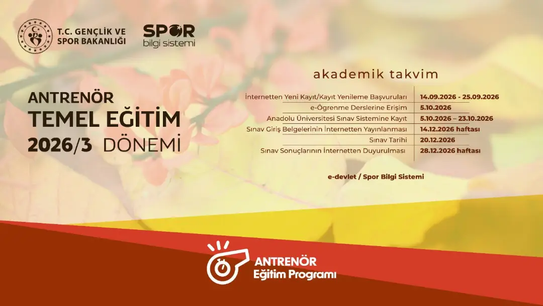2026Nın Üçüncü Antrenör Temel Eğitim Programı Başvuruları Bugün Başlıyoranadolu Üniversitesi S (1)