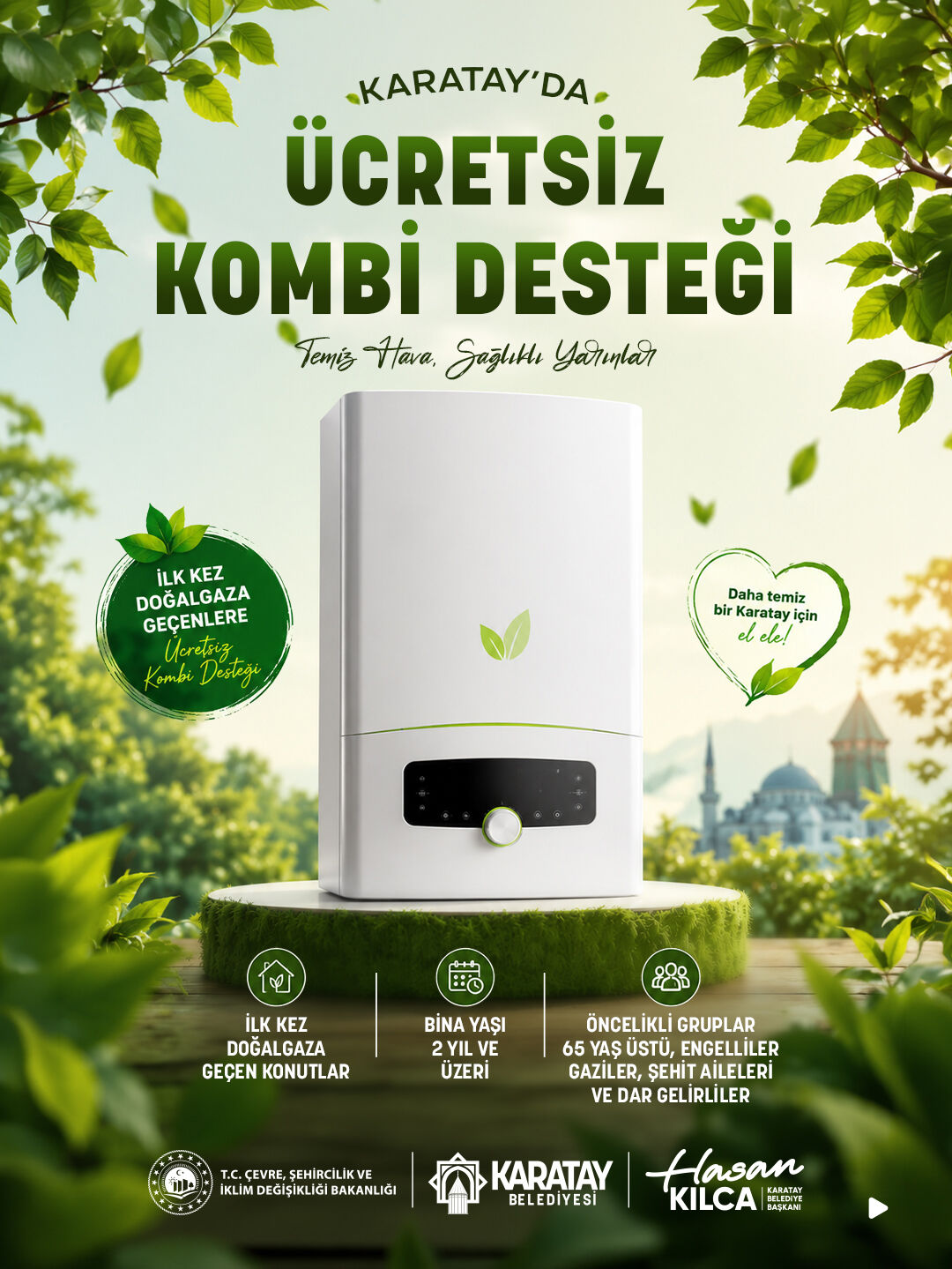 Karatay Beledi̇yesi̇nden Ücretsi̇z Kombi̇ Desteği̇ (1)