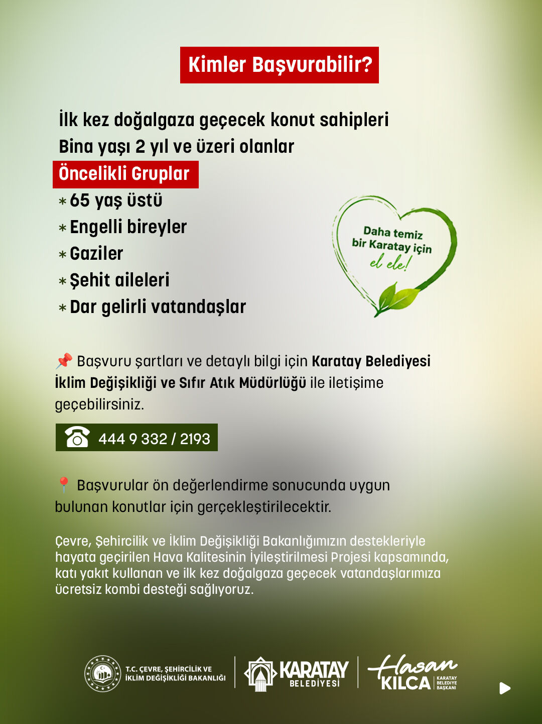 Karatay Beledi̇yesi̇nden Ücretsi̇z Kombi̇ Desteği̇ (2)