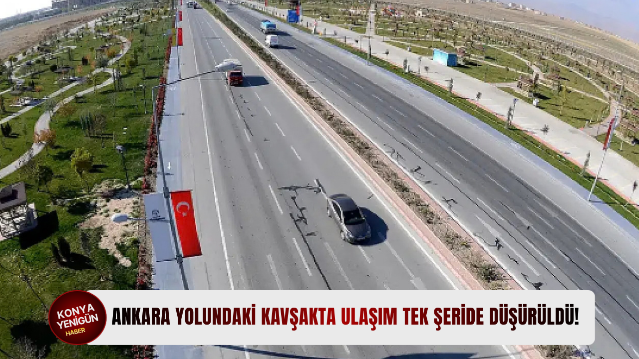 Ankara Yolundaki kavşakta ulaşım tek şeride düşürüldü!