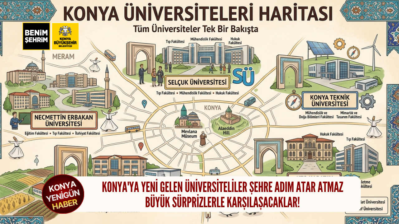 Konya'ya yeni gelen üniversiteliler şehre adım atar atmaz büyük sürprizlerle karşılaşacaklar!