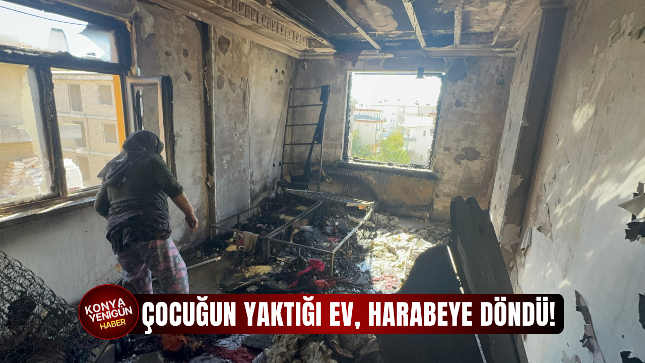 Çocuğun yaktığı ev, harabeye döndü!