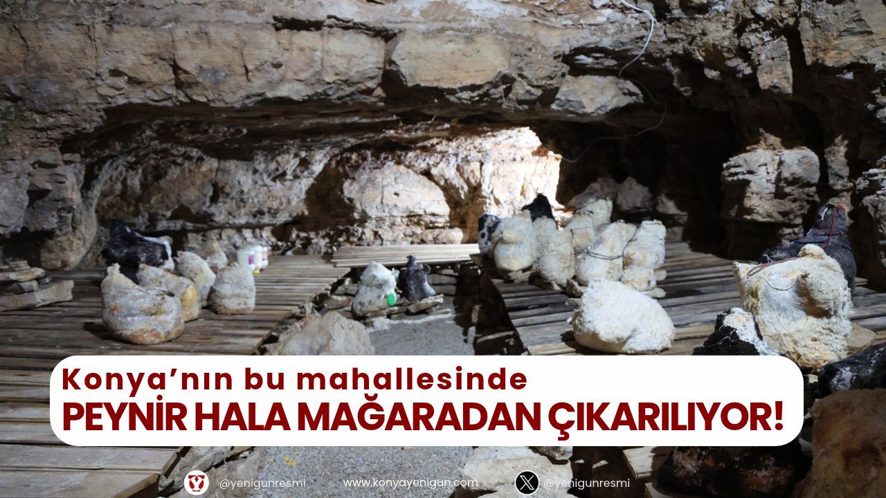 Konya’nın bu mahallesinde peynirler hala mağaradan çıkarılıyor!