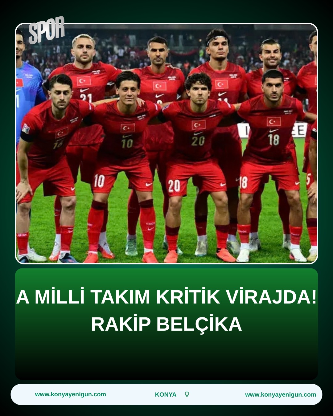 A Milli Takım kritik virajda! Rakip Belçika