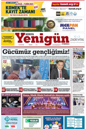 Konya Yenigün Gazetesi - 25.09.2023 Manşeti