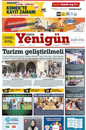 Konya Yenigün Gazetesi - 29.09.2023 Manşeti