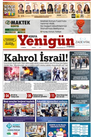 Konya Yenigün Gazetesi - 09.10.2023 Manşeti
