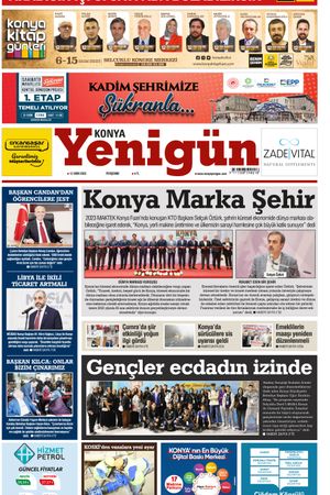 Konya Yenigün Gazetesi - 12.10.2023 Manşeti