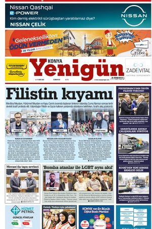 Konya Yenigün Gazetesi - 21.10.2023 Manşeti