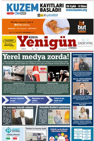 Konya Yenigün Gazetesi - 03.10.2023 Manşeti