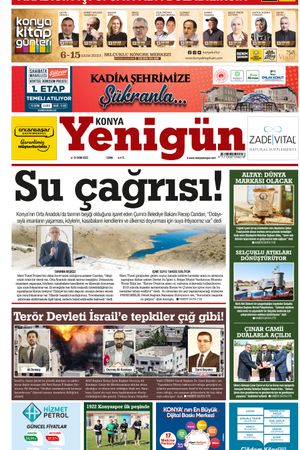 Konya Yenigün Gazetesi - 13.10.2023 Manşeti