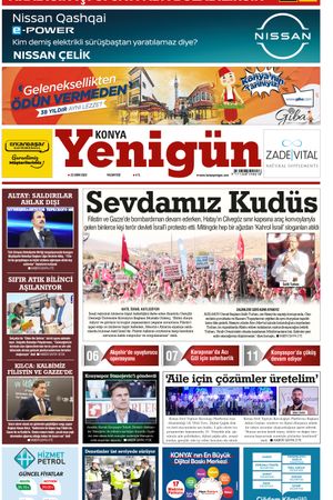 Konya Yenigün Gazetesi - 23.10.2023 Manşeti