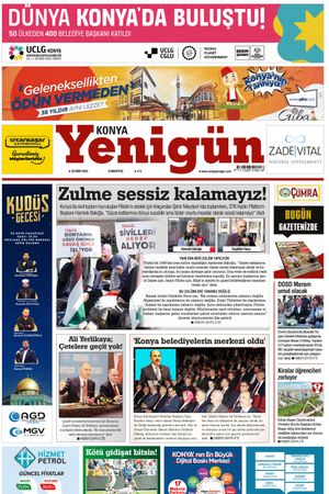 Konya Yenigün Gazetesi - 28.10.2023 Manşeti