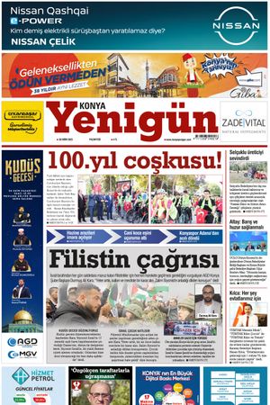 Konya Yenigün Gazetesi - 30.10.2023 Manşeti