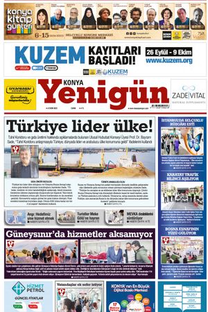 Konya Yenigün Gazetesi - 06.10.2023 Manşeti