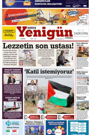 Konya Yenigün Gazetesi - 03.11.2023 Manşeti