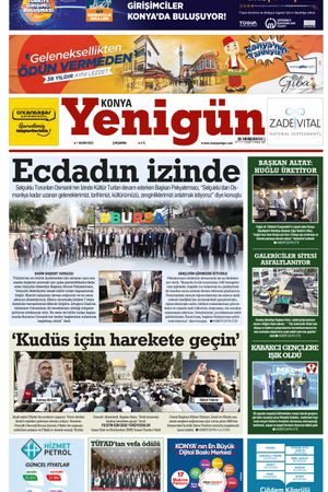 Konya Yenigün Gazetesi - 01.11.2023 Manşeti