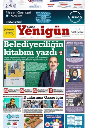 Konya Yenigün Gazetesi - 16.11.2023 Manşeti