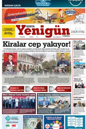 Konya Yenigün Gazetesi - 18.11.2023 Manşeti