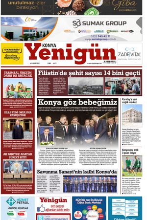 Konya Yenigün Gazetesi - 24.11.2023 Manşeti