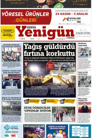 Konya Yenigün Gazetesi - 27.11.2023 Manşeti