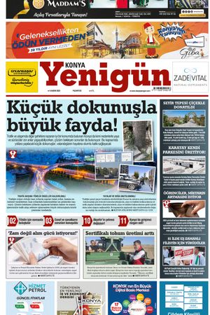 Konya Yenigün Gazetesi - 06.11.2023 Manşeti