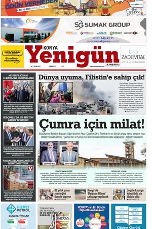 Konya Yenigün Gazetesi - 11.11.2023 Manşeti